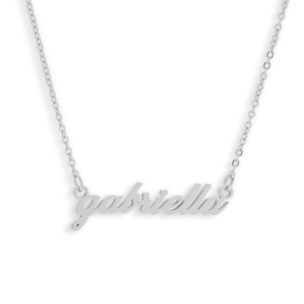 Custom/Personalized Lowercase Nameplate Cable Necklace